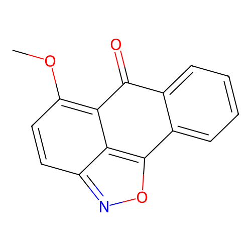 5-methoxy-6H-anthra[1,9-cd]isoxazol-6-one structure