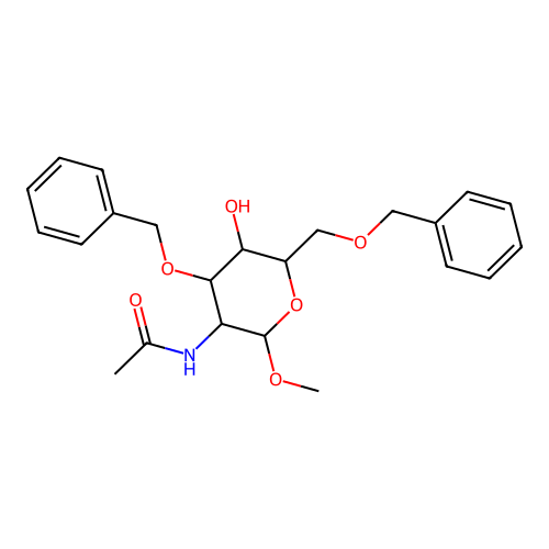 Methyl 2-acetamido-3,6-di-O-benzyl-2-deoxy-b-D-glucopyranoside structure