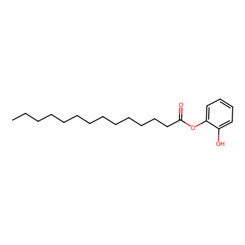 Tetradecanoic acid, 2-hydroxyphenyl ester structure