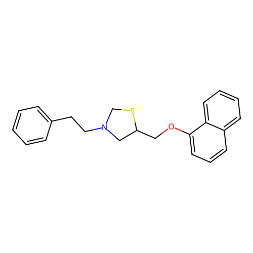 5-[(1-Naphthyloxy)methyl]-3-(2-phenylethyl)-1,3-thiazolidine structure