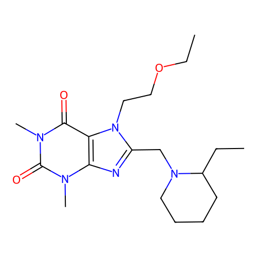 7-(2-Ethoxyethyl)-8-[(2-ethylpiperidin-1-yl)methyl]-1,3-dimethylpurine-2,6-dione structure