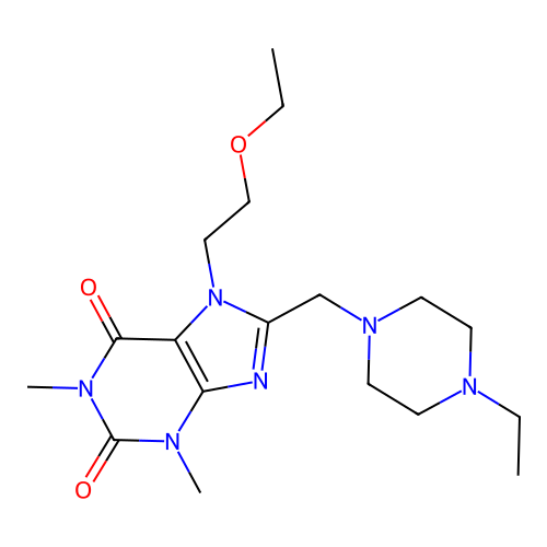 7-(2-Ethoxyethyl)-8-[(4-ethylpiperazin-1-yl)methyl]-1,3-dimethylpurine-2,6-dione structure