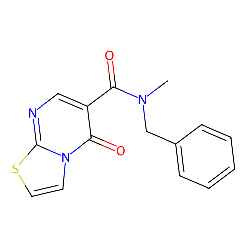 N-benzyl-N-methyl-5-oxo-5H-thiazolo[3,2-a]pyrimidine-6-carboxamide structure