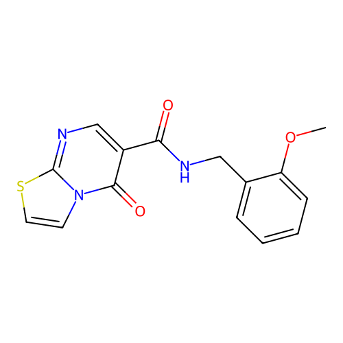 N-(2-methoxybenzyl)-5-oxo-5H-[1,3]thiazolo[3,2-a]pyrimidine-6-carboxamide structure