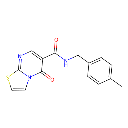 N-[(4-methylphenyl)methyl]-5-oxo-5H-[1,3]thiazolo[3,2-a]pyrimidine-6-carboxamide structure