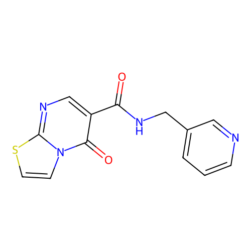 5-oxo-N-(pyridin-3-ylmethyl)-5H-thiazolo[3,2-a]pyrimidine-6-carboxamide structure