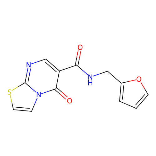 N-(furan-2-ylmethyl)-5-oxo-[1,3]thiazolo[3,2-a]pyrimidine-6-carboxamide structure