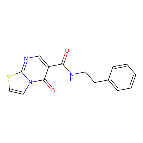 5-oxo-N-(2-phenylethyl)-5H-[1,3]thiazolo[3,2-a]pyrimidine-6-carboxamide structure