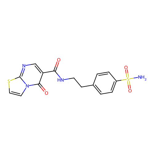 5-oxo-N-(4-sulfamoylphenethyl)-5H-thiazolo[3,2-a]pyrimidine-6-carboxamide structure