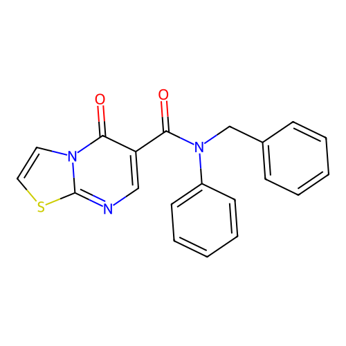 N-benzyl-5-oxo-N-phenyl-5H-[1,3]thiazolo[3,2-a]pyrimidine-6-carboxamide structure