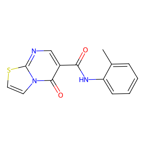 N-(2-methylphenyl)-5-oxo-5H-[1,3]thiazolo[3,2-a]pyrimidine-6-carboxamide structure
