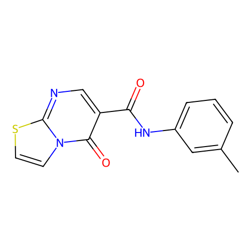 N-(3-methylphenyl)-5-oxo-[1,3]thiazolo[3,2-a]pyrimidine-6-carboxamide structure