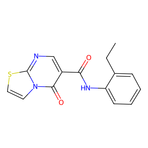 N-(2-ethylphenyl)-5-oxo-[1,3]thiazolo[3,2-a]pyrimidine-6-carboxamide structure
