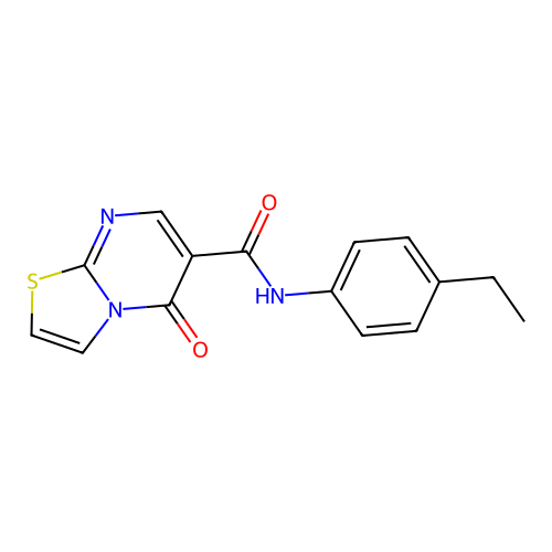 N-(4-ethylphenyl)-5-oxo-5H-[1,3]thiazolo[3,2-a]pyrimidine-6-carboxamide structure