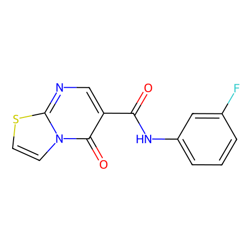 N-(3-fluorophenyl)-5-oxo-5H-[1,3]thiazolo[3,2-a]pyrimidine-6-carboxamide structure