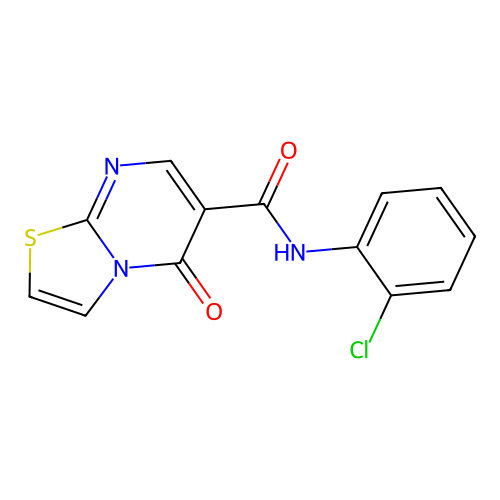 N-(2-chlorophenyl)-5-oxo-5H-[1,3]thiazolo[3,2-a]pyrimidine-6-carboxamide structure