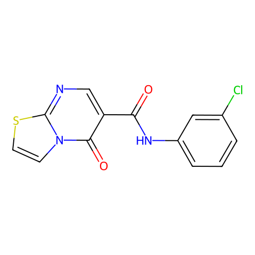 N-(3-chlorophenyl)-5-oxo-5H-[1,3]thiazolo[3,2-a]pyrimidine-6-carboxamide structure