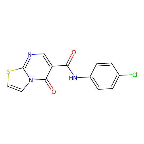 N-(4-chlorophenyl)-5-oxo-5H-thiazolo[3,2-a]pyrimidine-6-carboxamide structure