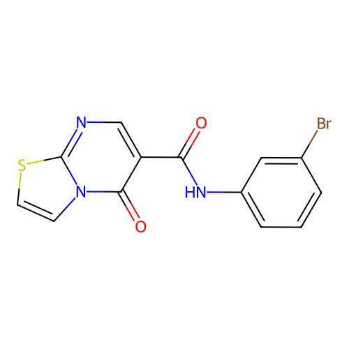 N-(3-bromophenyl)-5-oxo-5H-[1,3]thiazolo[3,2-a]pyrimidine-6-carboxamide structure