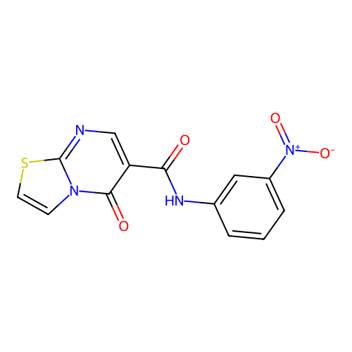 N-(3-nitrophenyl)-5-oxo-5H-thiazolo[3,2-a]pyrimidine-6-carboxamide structure