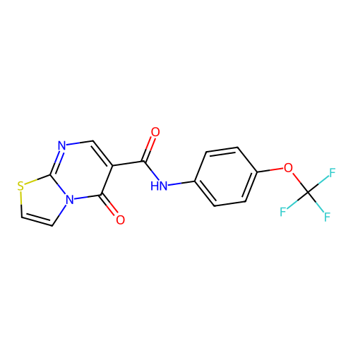 5-oxo-N-(4-(trifluoromethoxy)phenyl)-5H-thiazolo[3,2-a]pyrimidine-6-carboxamide structure