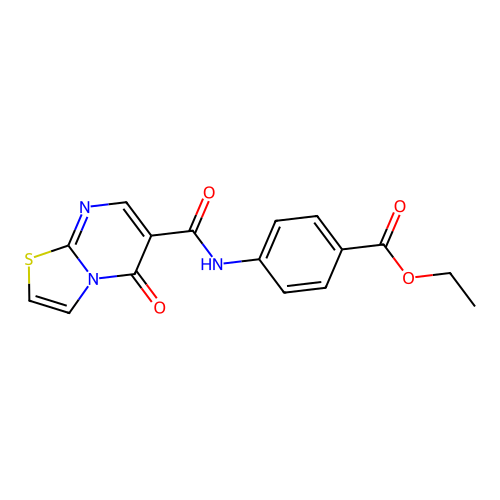 ethyl 4-(5-oxo-5H-thiazolo[3,2-a]pyrimidine-6-carboxamido)benzoate structure