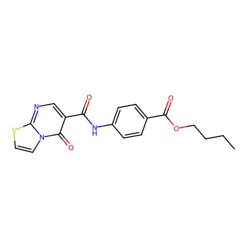 butyl 4-(5-oxo-5H-thiazolo[3,2-a]pyrimidine-6-carboxamido)benzoate structure