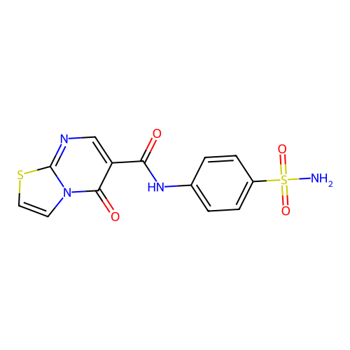 5-oxo-N-(4-sulfamoylphenyl)-5H-thiazolo[3,2-a]pyrimidine-6-carboxamide structure