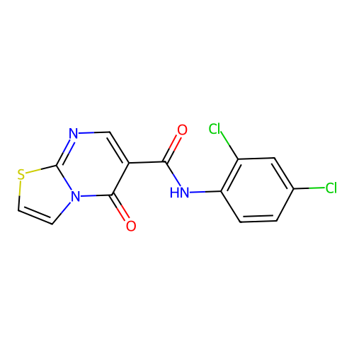 N-(2,4-dichlorophenyl)-5-oxo-5H-thiazolo[3,2-a]pyrimidine-6-carboxamide structure
