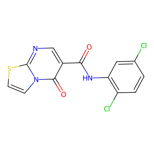 N-(2,5-dichlorophenyl)-5-oxo-5H-[1,3]thiazolo[3,2-a]pyrimidine-6-carboxamide structure