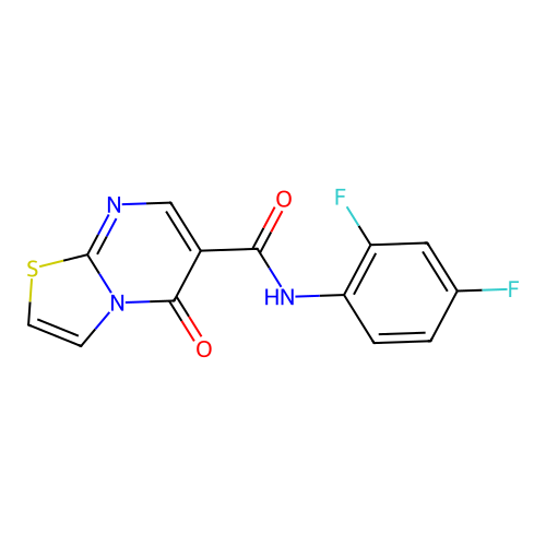N-(2,4-difluorophenyl)-5-oxo-5H-[1,3]thiazolo[3,2-a]pyrimidine-6-carboxamide structure