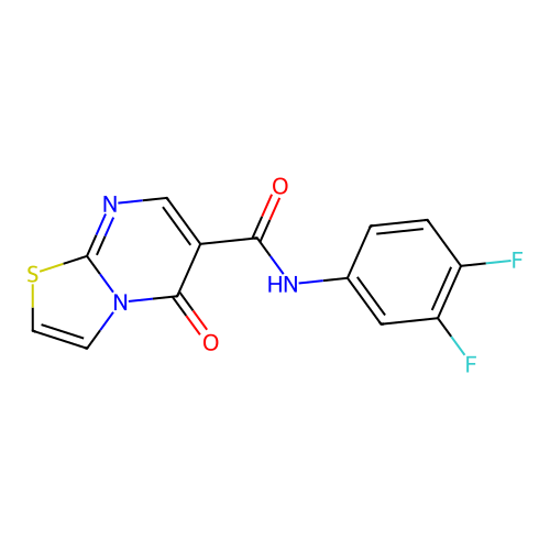 N-(3,4-difluorophenyl)-5-oxo-5H-thiazolo[3,2-a]pyrimidine-6-carboxamide structure