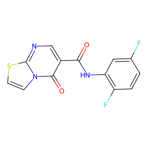 N-(2,5-difluorophenyl)-5-oxo-5H-thiazolo[3,2-a]pyrimidine-6-carboxamide structure