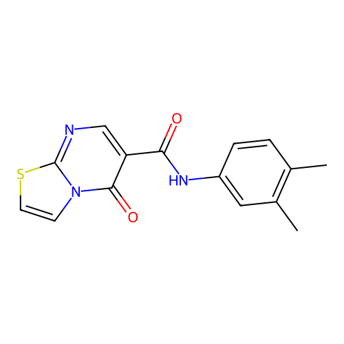 N-(3,4-dimethylphenyl)-5-oxo-5H-[1,3]thiazolo[3,2-a]pyrimidine-6-carboxamide structure