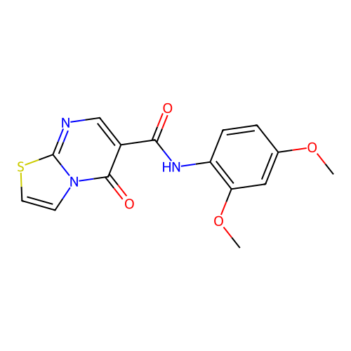 N-(2,4-dimethoxyphenyl)-5-oxo-5H-[1,3]thiazolo[3,2-a]pyrimidine-6-carboxamide structure