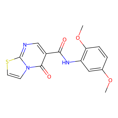 N-(2,5-dimethoxyphenyl)-5-oxo-5H-thiazolo[3,2-a]pyrimidine-6-carboxamide structure