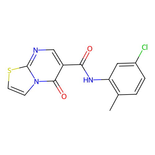 N-(5-chloro-2-methylphenyl)-5-oxo-5H-thiazolo[3,2-a]pyrimidine-6-carboxamide structure