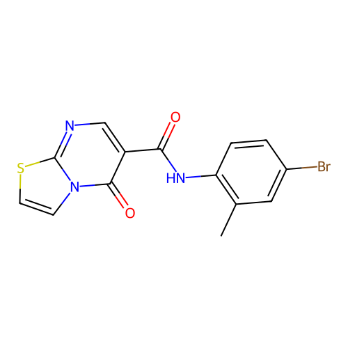 N-(4-bromo-2-methylphenyl)-5-oxo-5H-thiazolo[3,2-a]pyrimidine-6-carboxamide structure