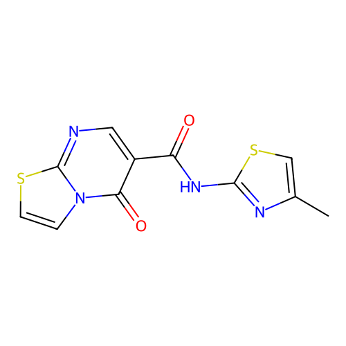 N-(4-methylthiazol-2-yl)-5-oxo-5H-thiazolo[3,2-a]pyrimidine-6-carboxamide structure