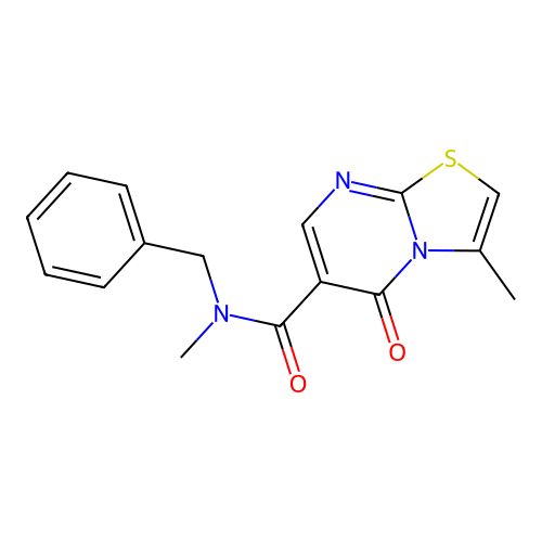 N-benzyl-N,3-dimethyl-5-oxo-[1,3]thiazolo[3,2-a]pyrimidine-6-carboxamide structure