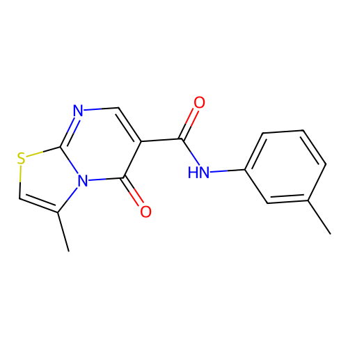 3-methyl-5-oxo-N-(m-tolyl)-5H-thiazolo[3,2-a]pyrimidine-6-carboxamide structure