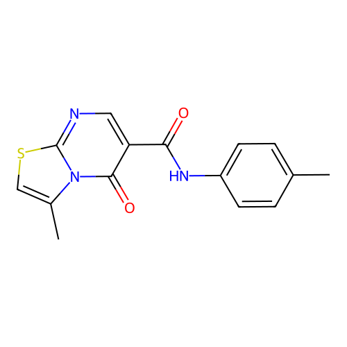 3-methyl-5-oxo-N-(p-tolyl)-5H-thiazolo[3,2-a]pyrimidine-6-carboxamide structure