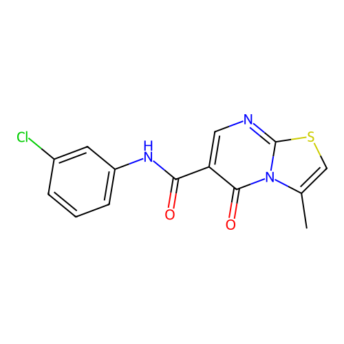 N-(3-chlorophenyl)-3-methyl-5-oxo-5H-[1,3]thiazolo[3,2-a]pyrimidine-6-carboxamide structure