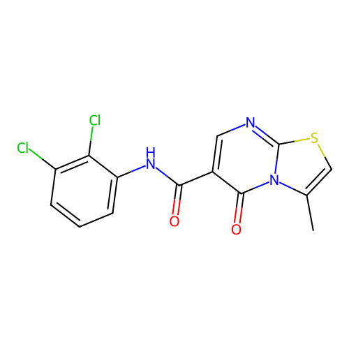 N-(2,3-dichlorophenyl)-3-methyl-5-oxo-5H-thiazolo[3,2-a]pyrimidine-6-carboxamide structure