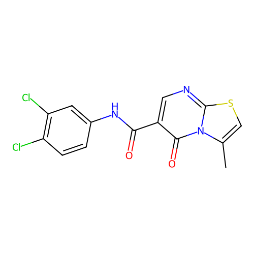 N-(3,4-dichlorophenyl)-3-methyl-5-oxo-5H-thiazolo[3,2-a]pyrimidine-6-carboxamide structure