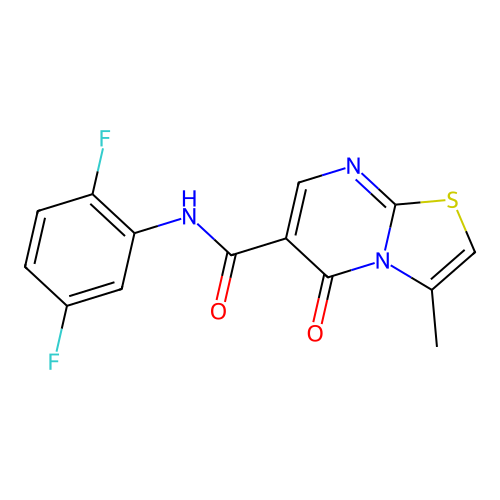 N-(2,5-difluorophenyl)-3-methyl-5-oxo-5H-thiazolo[3,2-a]pyrimidine-6-carboxamide structure
