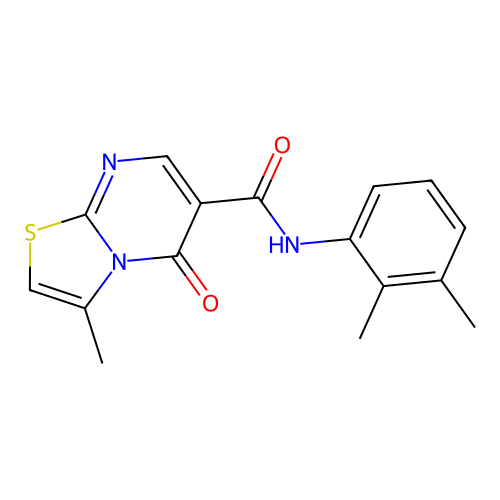 N-(2,3-dimethylphenyl)-3-methyl-5-oxo-5H-thiazolo[3,2-a]pyrimidine-6-carboxamide structure