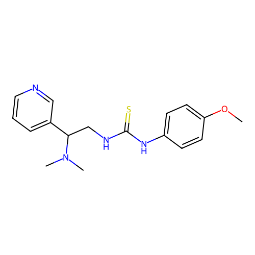 1-(2-(Dimethylamino)-2-(pyridin-3-yl)ethyl)-3-(4-methoxyphenyl)thiourea structure
