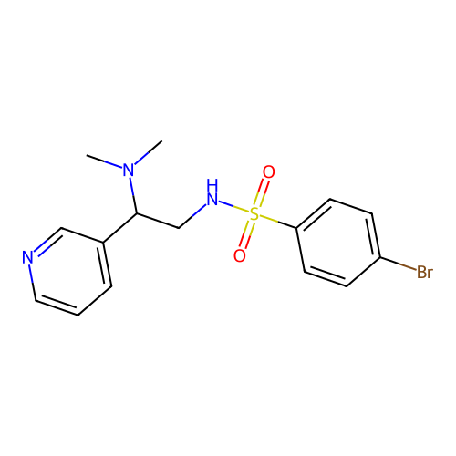 4-bromo-N-[2-(dimethylamino)-2-pyridin-3-ylethyl]benzenesulfonamide structure