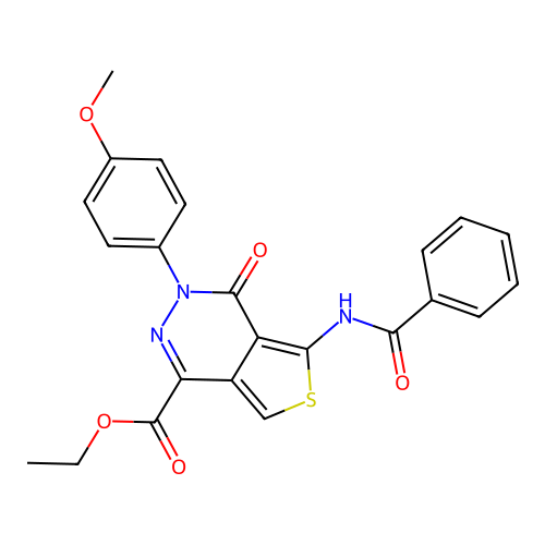 Ethyl 5-benzamido-3-(4-methoxyphenyl)-4-oxothieno[3,4-d]pyridazine-1-carboxylate structure